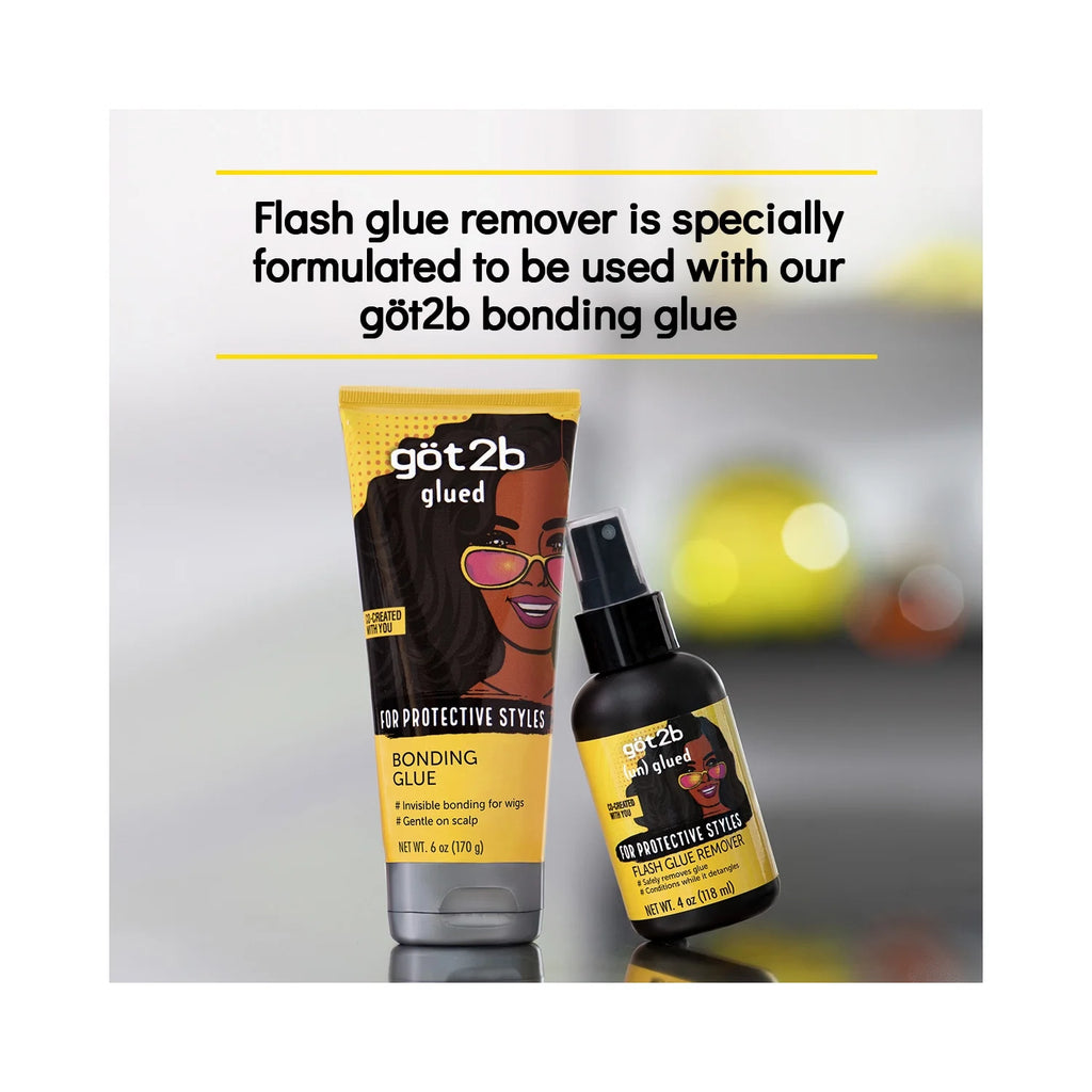 Unglued Flash Glue Remover, Quick & Clean Removal for Lace, Wigs & Weaves, 4 Oz