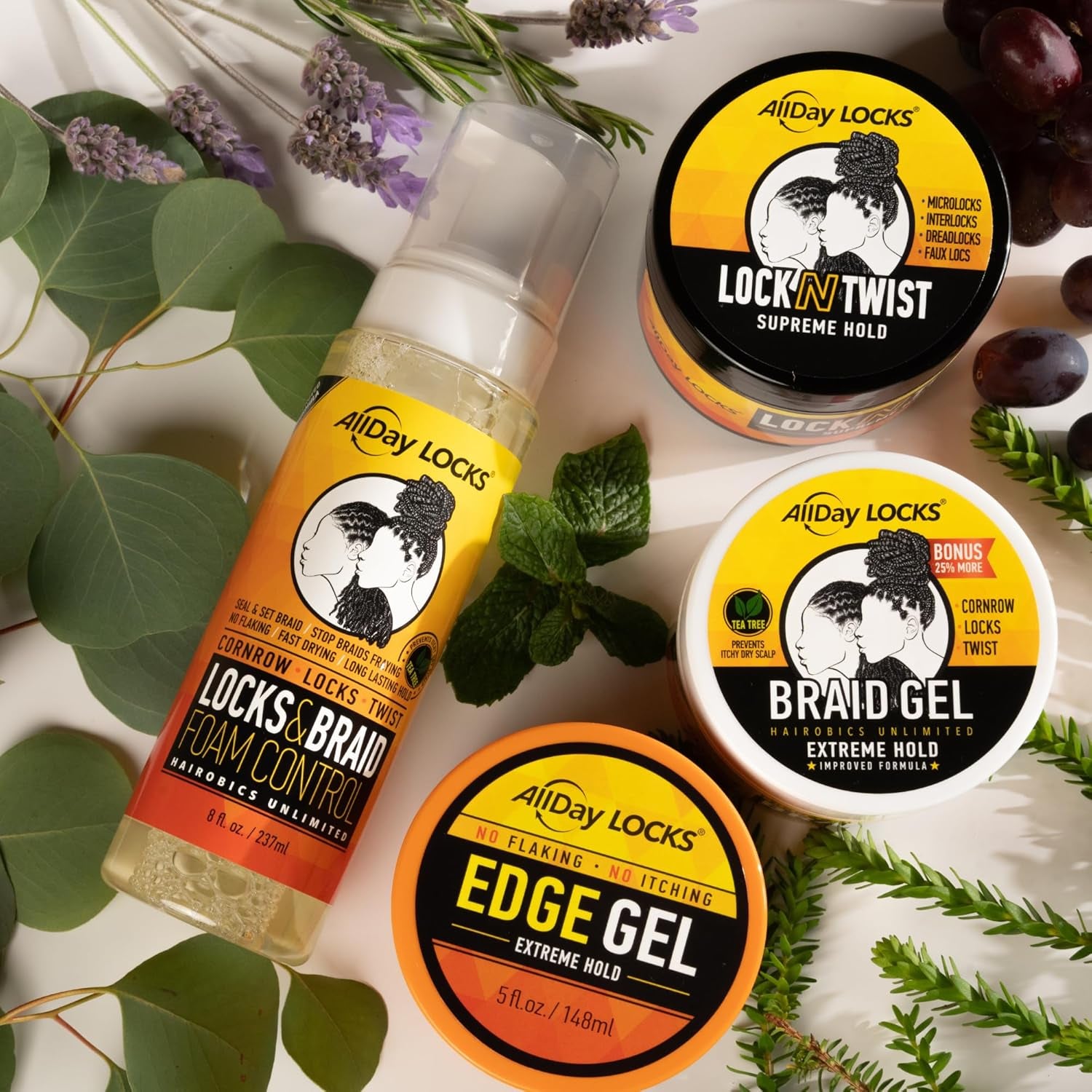 Lock N Twist (5 Oz) | Supreme Hold, No Frizz or Flaking | Hydrating, Nourishing Locking Gel | Grape & Avocado-Infused | Lock & Twist Braids, Locks, Twists, Cornrows | 5 Oz