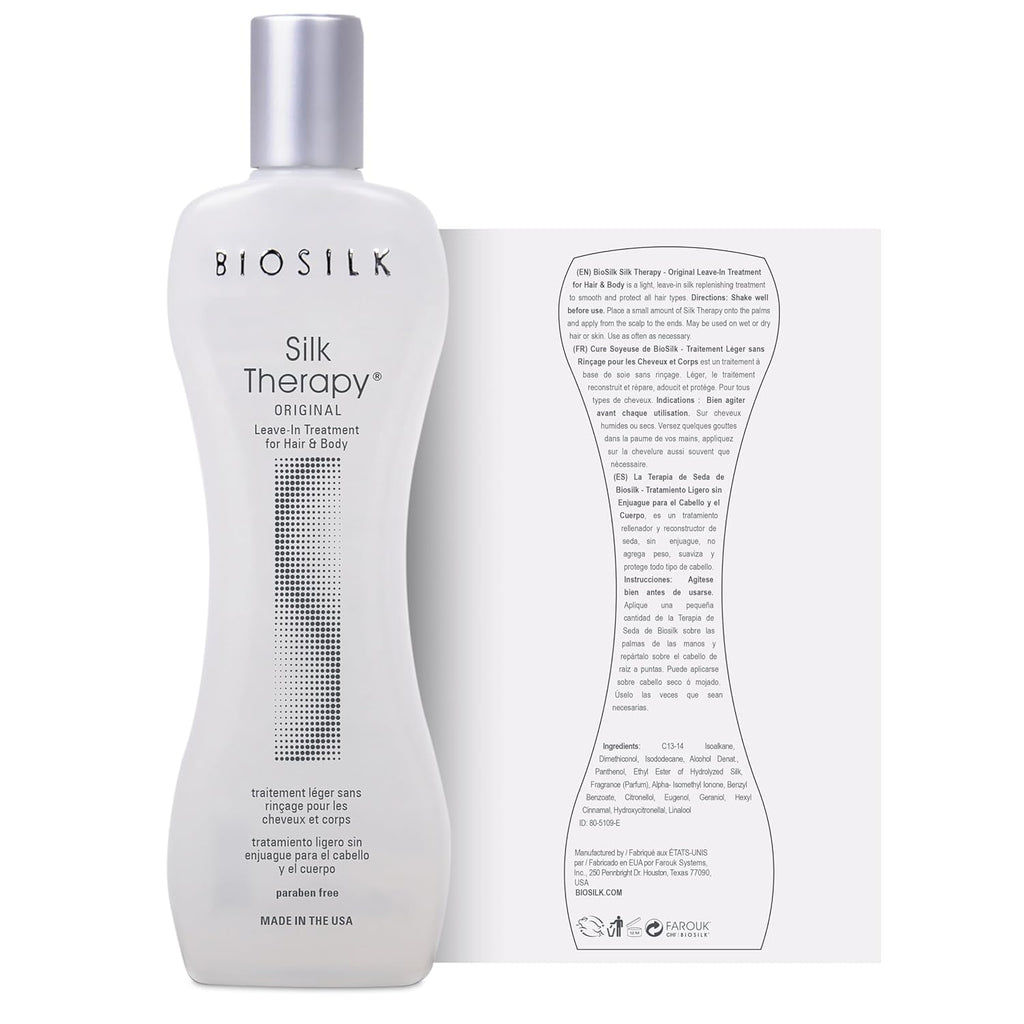 Silk Therapy Original, Reconstructing Treatment for Adding Shine & Helping Mend Split Ends, Sulfate, Paraben, & Cruelty-Free, 2.26 Oz
