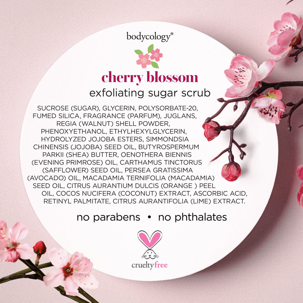 (4 Pack)  Exfoliating Sugar Scrub, Cherry Blossom, 10.5 Oz