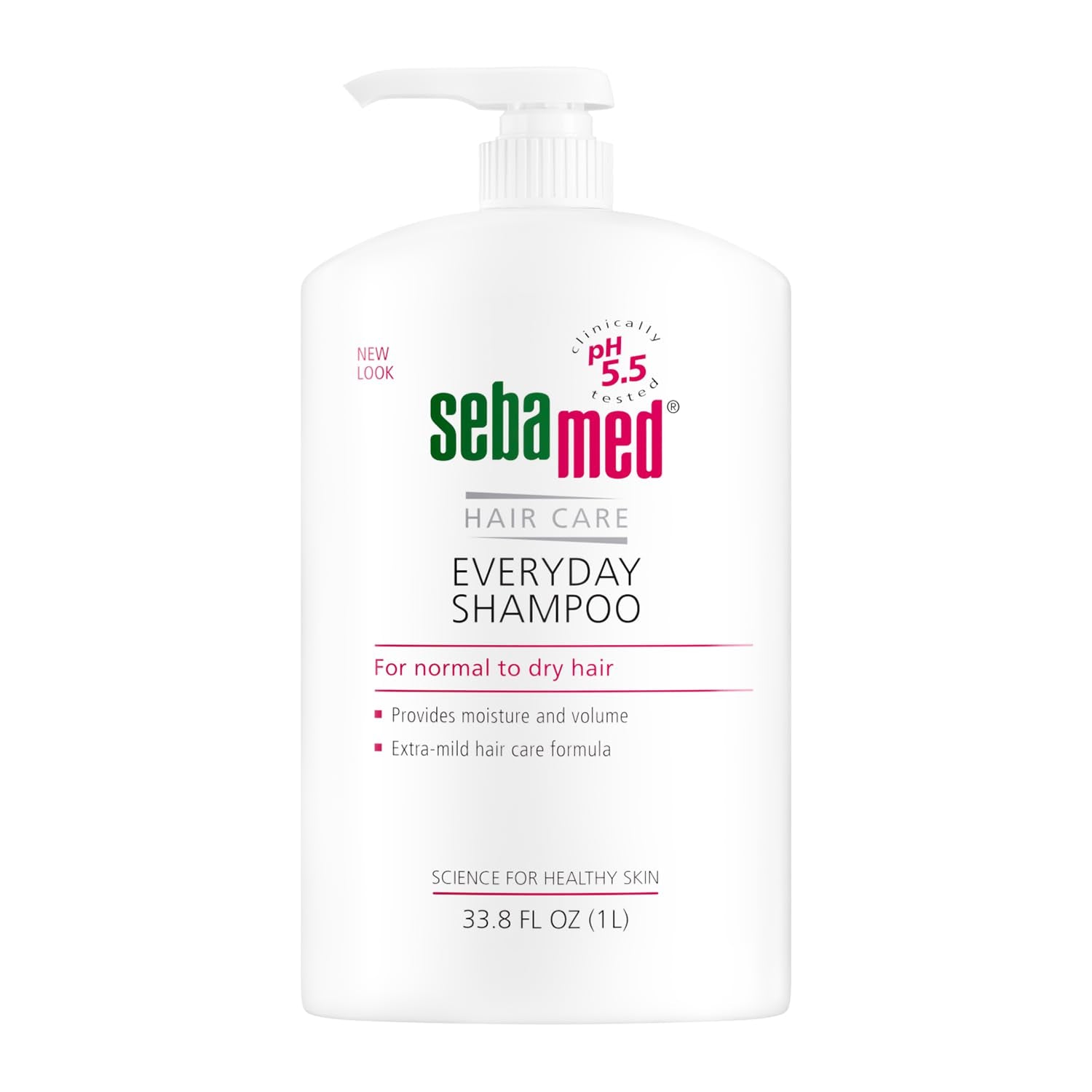 Everyday Shampoo for All Hair Types and Sensitive Scalp 33.8 Fl. Oz (1L) Hypoallergenic Dermatologist Recommended Ph 5.5 Soap and Alkali Free