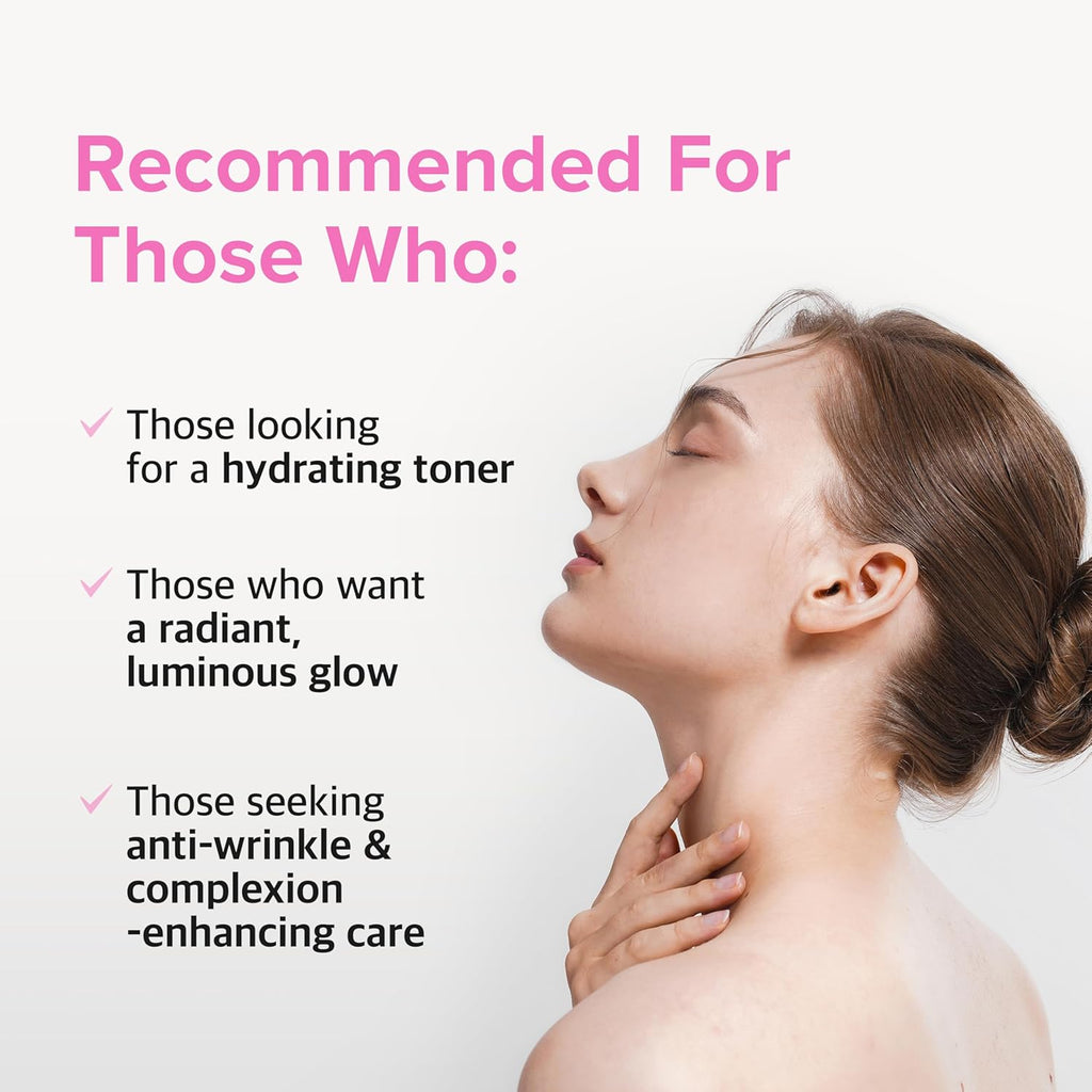 Hydrating Milky Toner with Pearl & Niacinamide – Facial Toner for Skin Glow, Wrinkle Care & Moisture Balance, Korean Skincare (4.76Oz)