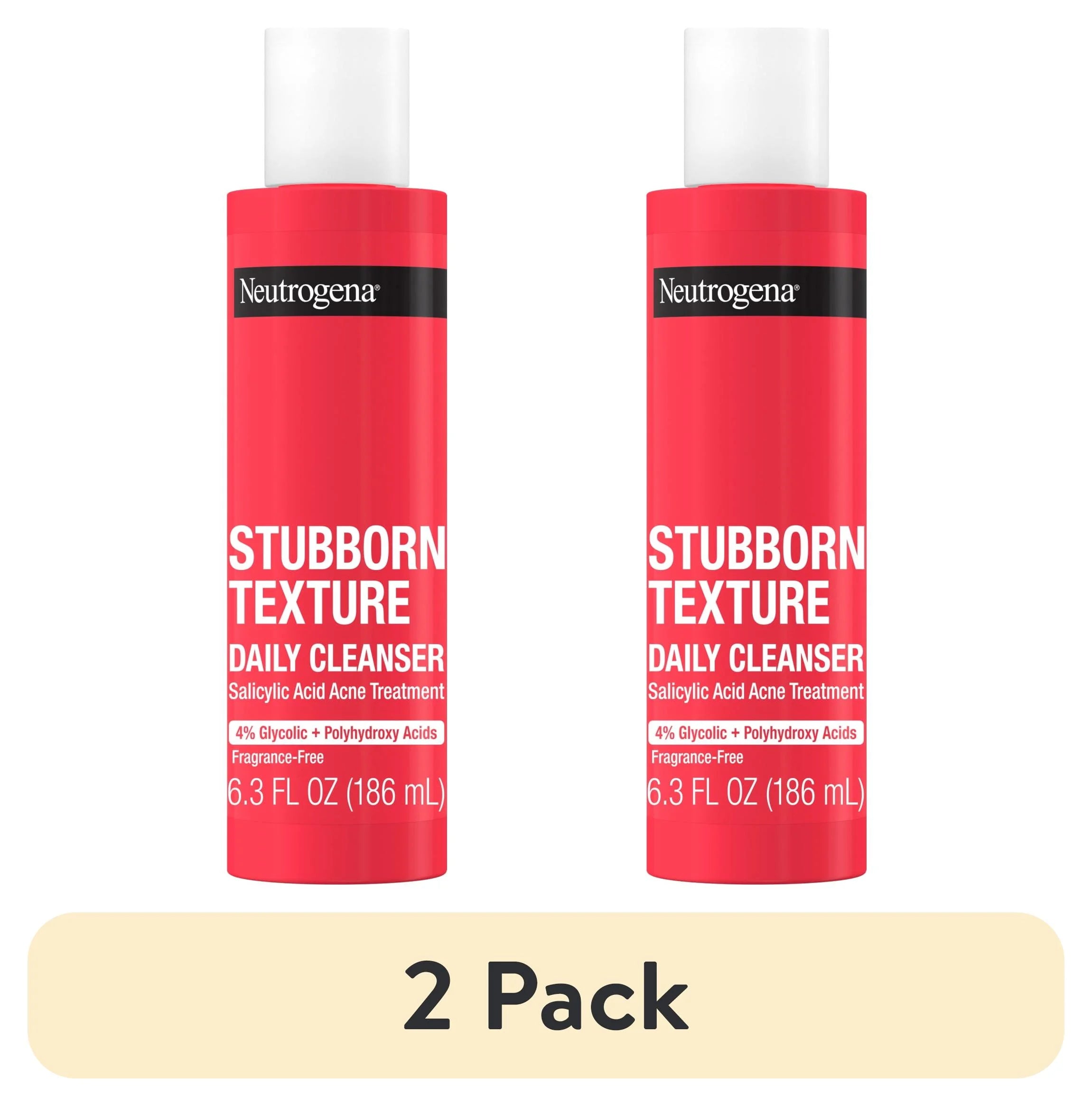 (2 Pack)  Stubborn Texture Daily Acne Facial Cleanser, 6.3 Fl. Oz