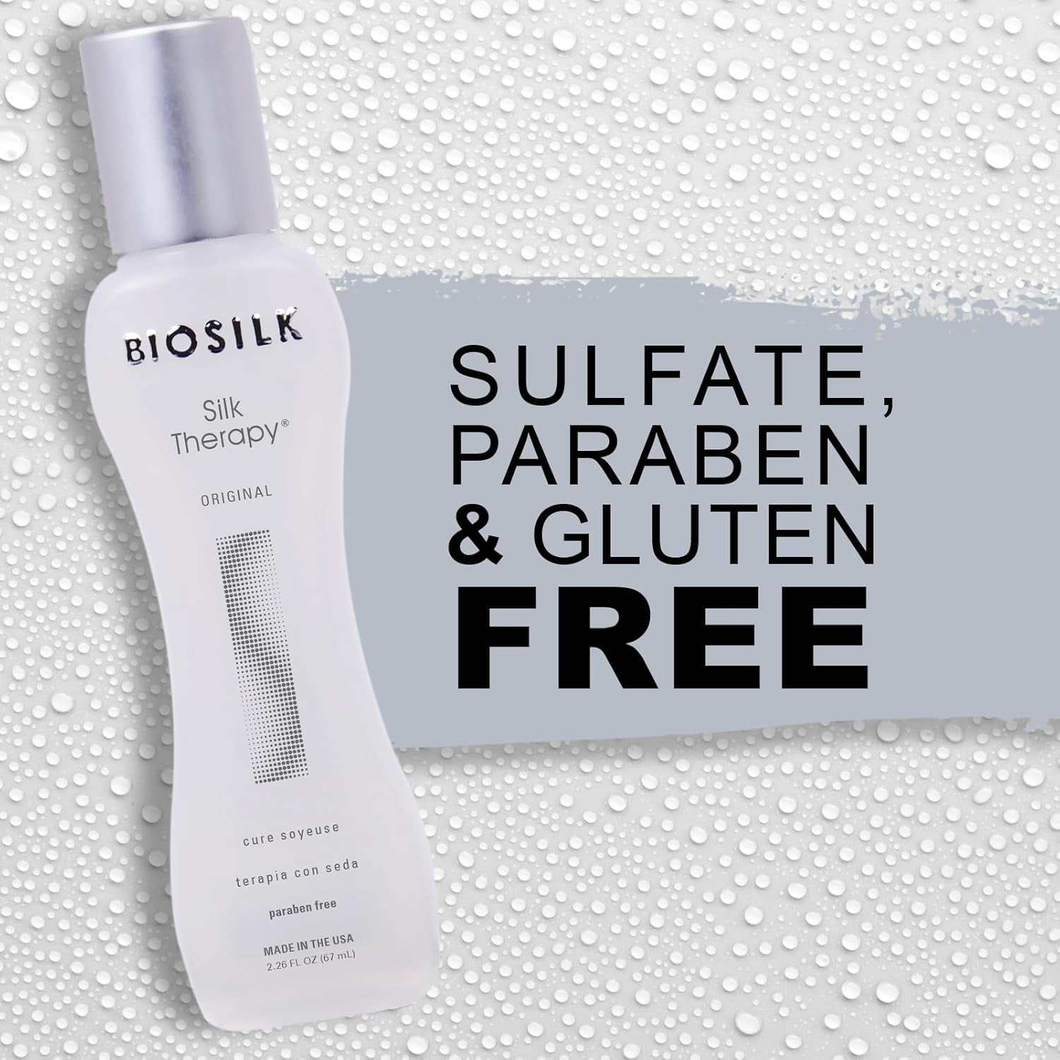 Silk Therapy Original, Reconstructing Treatment for Adding Shine & Helping Mend Split Ends, Sulfate, Paraben, & Cruelty-Free, 2.26 Oz